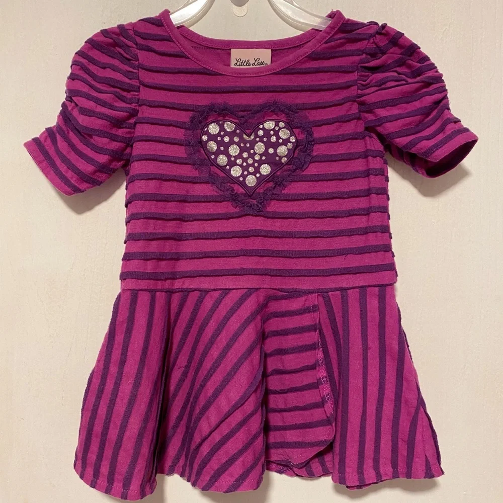 Little Lass Toddler Purple Dress